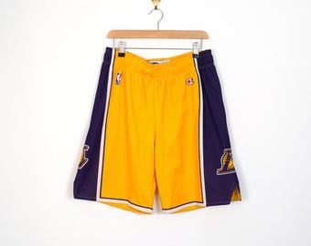 Pantalones cortos de baloncesto de la NBA Los Angeles Lakers CHAMPION, talla grande para hombre, fabricados en Italia, Bryant Era