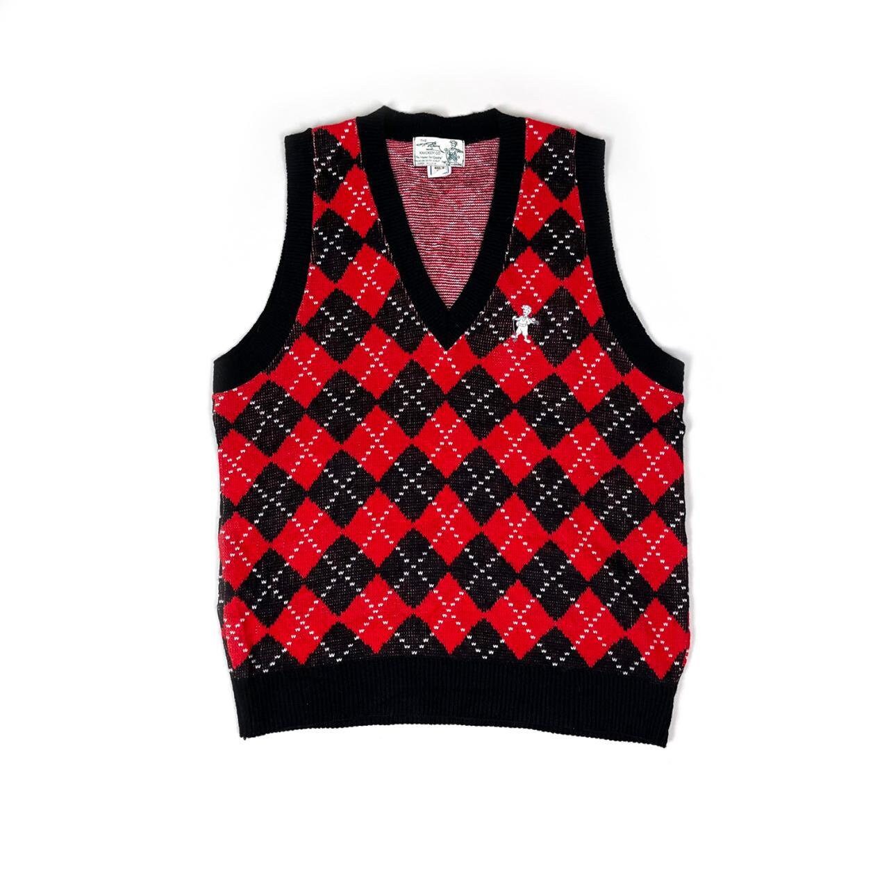 Anticvalley Vintage USA Argyle Sweater Vest Pullover - M