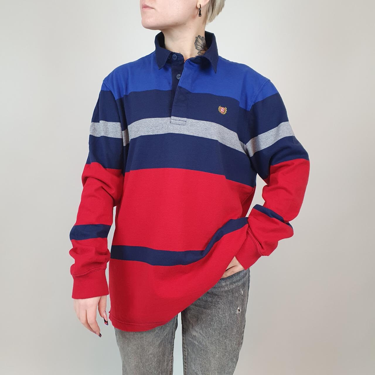 CHAPS Vintage Rugby Polo Shirt Striped 