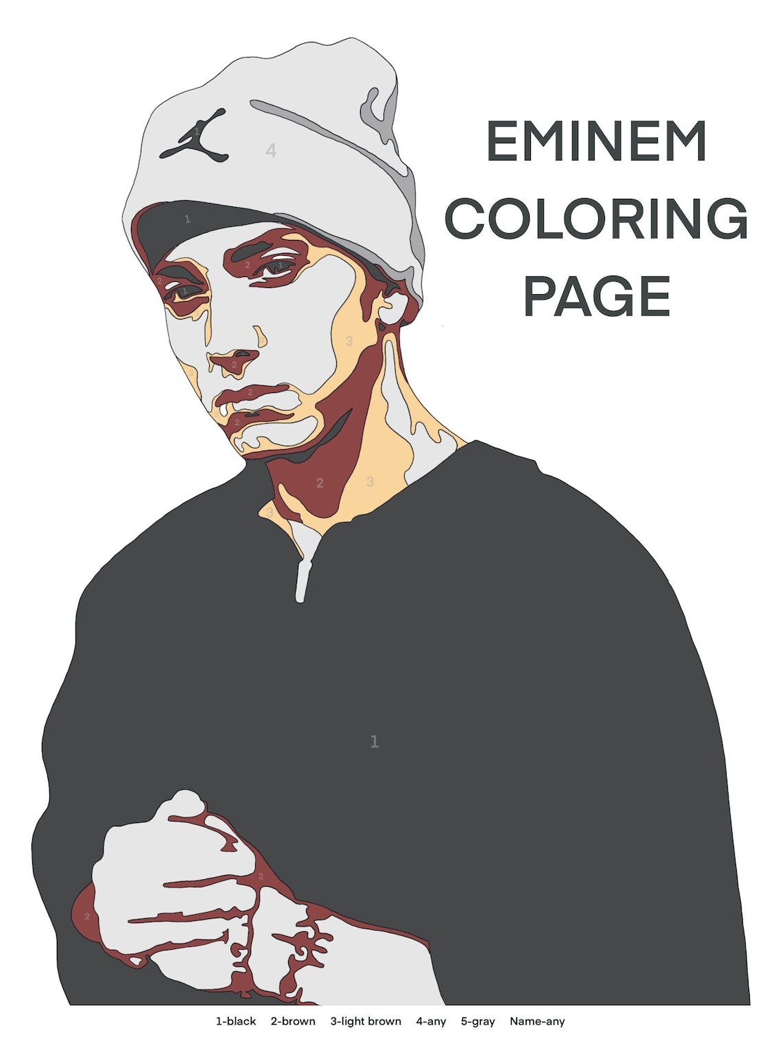 Eminem Coloring Page Etsy