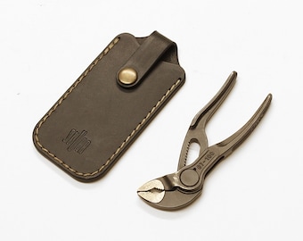 knipex cobra xs leather pocket slip with secure flap