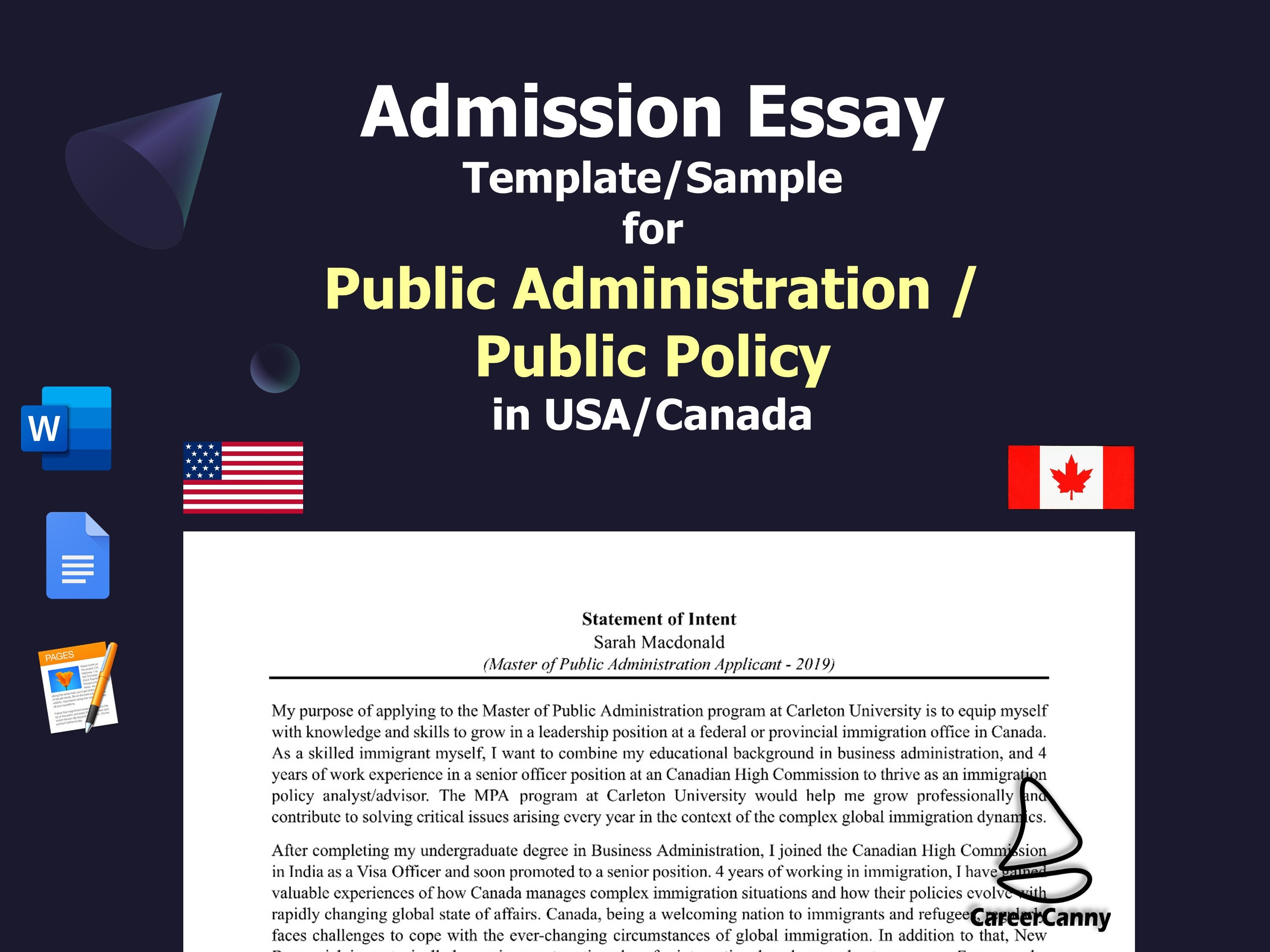 Admission Essay Personal Statement Statement of Purpose / - Etsy