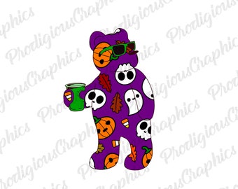 Halloween Party Bear - PNG, Sublimation Design, Digital Download, Sublimation Designs Downloads, Patriotic Designs, Sublimation Designs