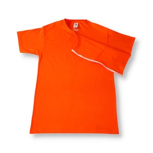 T-shirt adulte avec ouverture d'épaule pour fracture du col, fracture du bras, t-shirt de récupération après une fracture de l'épaule, vêtement adapté unisexe image 2