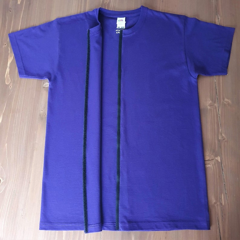 Child's Front Opening Velcro TShirt for Post Surgery Etsy