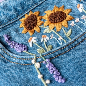 PDF PATTERN. Flowermeadow Embroidery Stitching Guide for Clothes ENG ...
