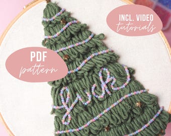 3D Weihnachtsbaum "fuck" Stickvorlage (in englisch!). Stickmuster mit Anleitung und Video Tutorials zum digitalen Download.