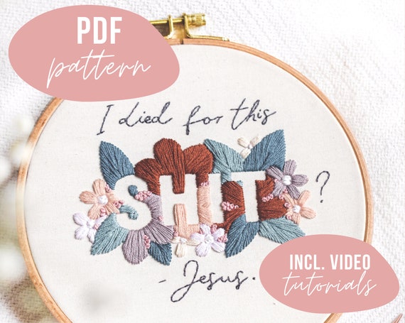 PDF PATTERN. Modern Font Christmas Embroidery Funny Jesus - Etsy PDF PATTERN. Modern Font Christmas Embroidery Funny Jesus - Etsy