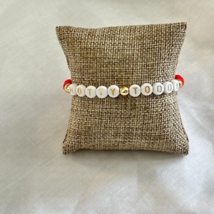 Hotty Toddy Ole Miss Spirit Red, Gold, & White spirit Gameday Bracelet