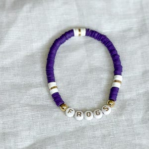 TCU Horned Frogs Purple and Gold Spirit Bracelet