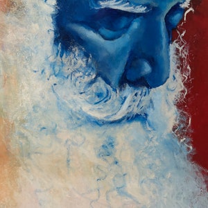 Sadhguru original oil painting 22 by 23.5 inches