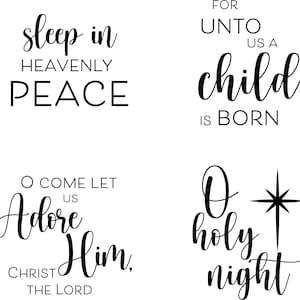 Christmas Song Lyrics - SVG, PNG, PDF