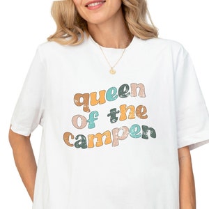 Queen Of The Camper, Camping Life Shirt, Camper Sweatshirt, Travel Shirt, Camping Shirt, Camp Lover Shirt, Girl Scout Shirt, Campfire Shirt