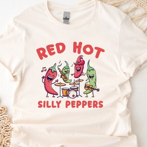 Red Hot Peppers Shirt, Red Hot Silly Peppers Tour Shirt , RHCP Graphic Unisex Shirt, Funny Vintage Womens Graphic Tee Shirt, Funny Shirt