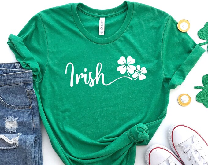 Shamrock Clover Shirt Minimalist Shamrock Shirt Unisex Irish | Etsy