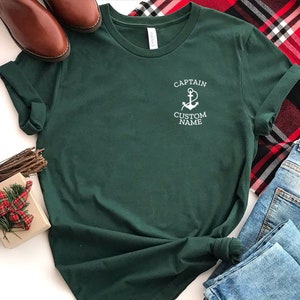 Custom Captain Shirt, Gift For Fisherman, Fathers Day Gift, Ocean Lover Gift, Summer Vacation Gift, Ship Lover Shirt, Nautical Shirt