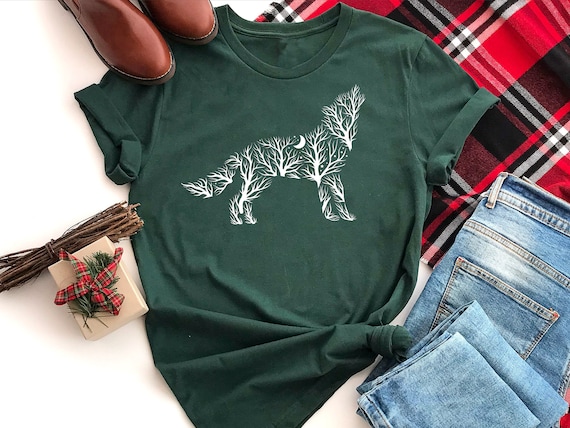 Wolf Shirt, Howling Wolf, Floral Wolf, Wolf Lover Gift, Animal Lover Shirt, Wildlife Shirt, Wolf Tee, Wolves Gifts, Wildlife Animals Tshirt