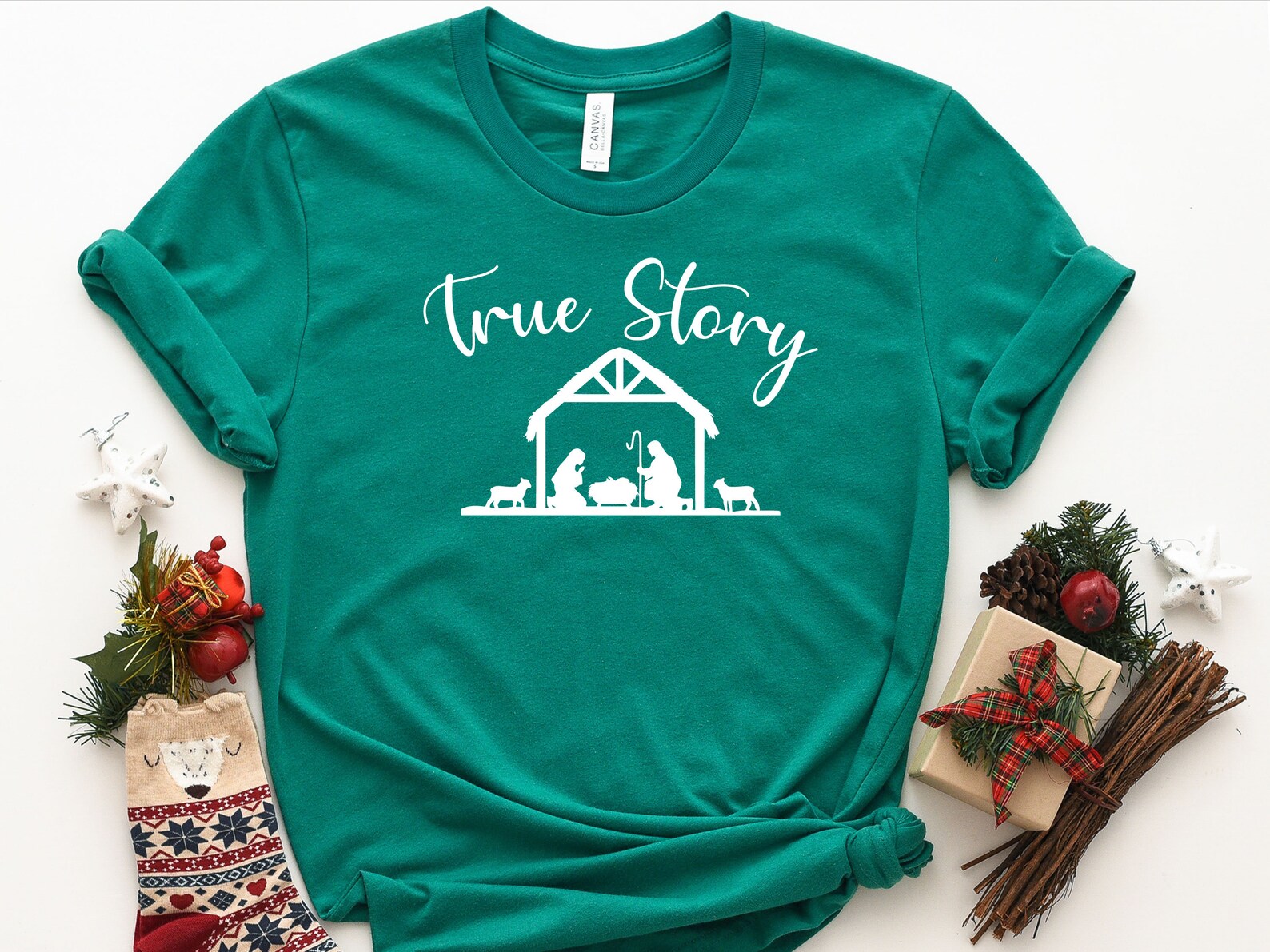 True Story Shirt Christmas Nativity Shirt Oh Holy Night - Etsy