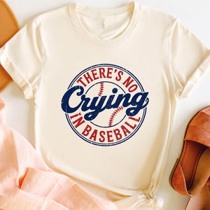 There&#39;s No Crying In Baseball Shirt, Gift For Mom, Funny Baseball Shirt, Baseball Mom Shirt, Baseball Mama Sweatshirt, Trendy Game Day Shirt