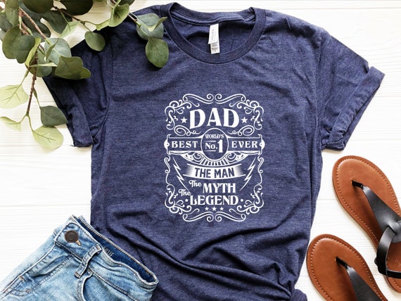 Dad Shirt Worlds Best Dad No1 Dad Shirt the Man the Myth | Etsy