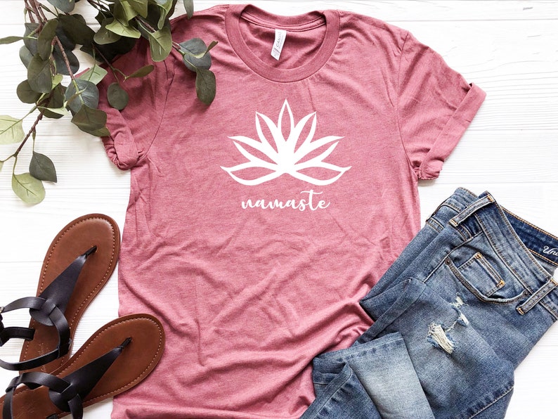 Namaste Shirt Lotus Flower Shirt Yoga Shirt Meditation - Etsy