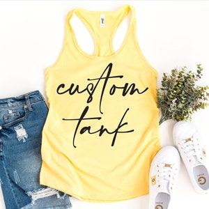 Women's Custom Tank Top, Personalized Tank Top Gift, Bachelorette Tanks, Racerback Tank, Tank Top For Summer, Fitness Tank, Yoga Tank