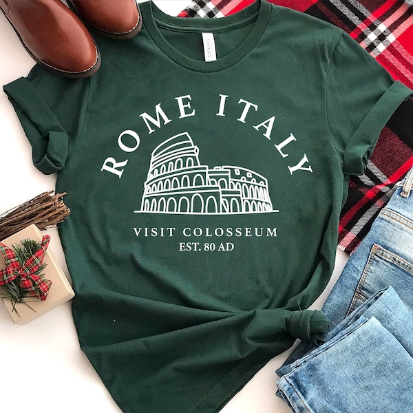 Rome Italy Shirt, Colosseum Rome Shirt, Travel To Rome, Gift For Architect, Italy Souvenir, Designer Gift, Ancient Rome Shirt, Colosseum Tee