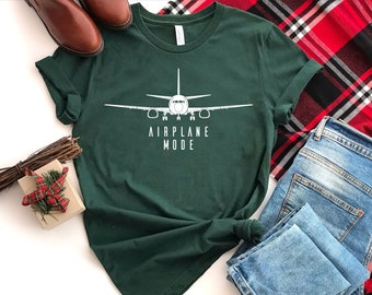 Airplane Mode Shirt, Travel Shirt, Gift for Traveler, Airplane Shirt, Vacation Shirt, Pilot Shirt, Aviation Shirt, Plane Shirt, aero Shirt