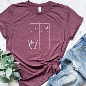 Cat Lover Gift, Cat Shirt, Cat Lover Gift, Cute Cat Shirt, Kitten Mom Shirt, Animal Lover, Cat Mom T-shirt, Cat Lady Tee, Minimalist Cat Tee