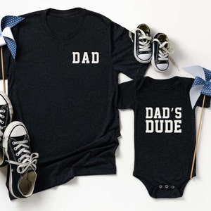 DAD|DAD&#39;S DUDE|Mom|Mom&#39;s Dude Matching Shirts, Father Son Shirts, Dad and Baby Shirts,Dad and Daughter,Gift for Husband,New Father Shirt Set