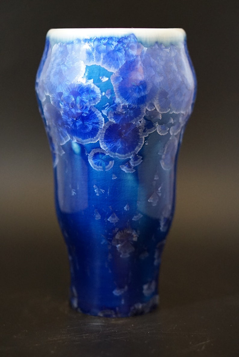 Cobalt Blue Crystalline Vase