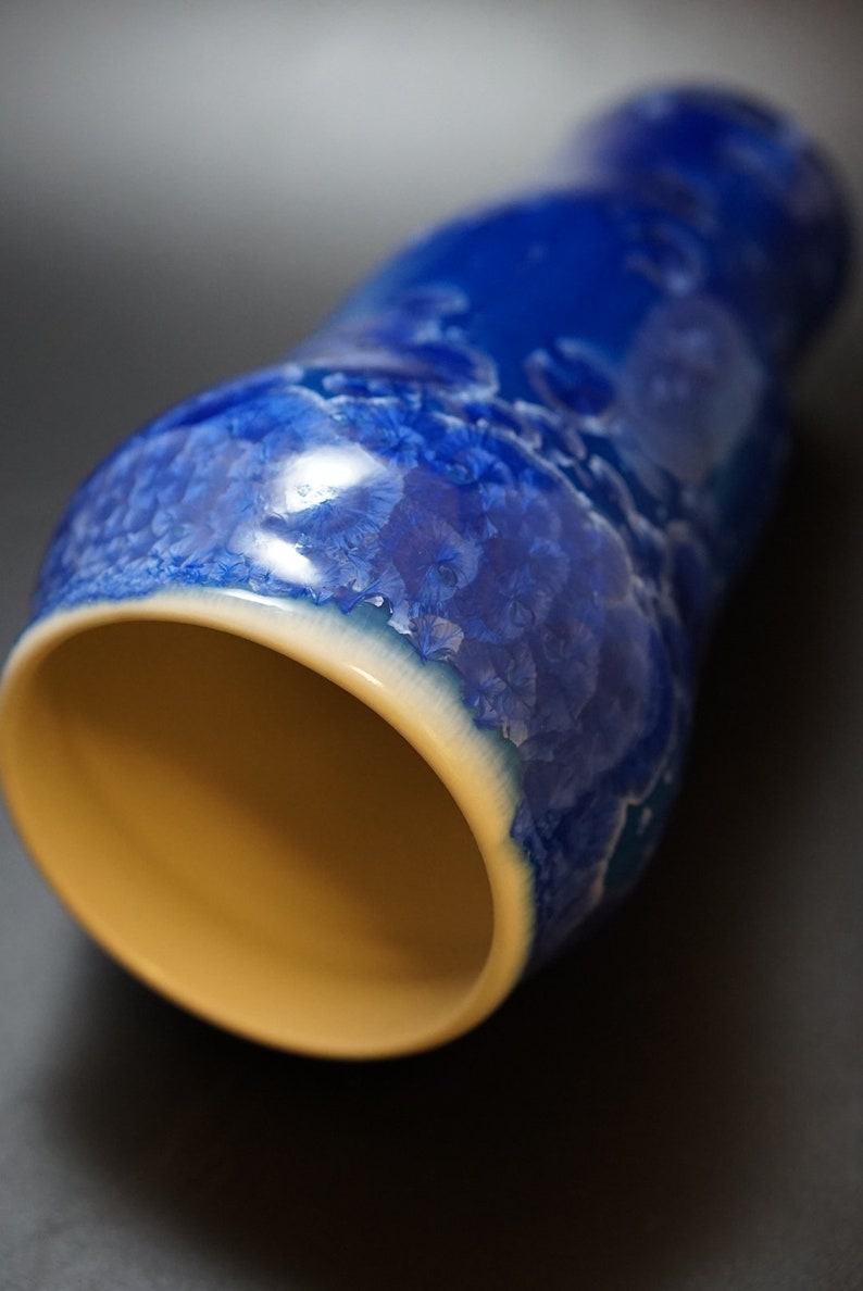 Cobalt Blue Crystalline Vase