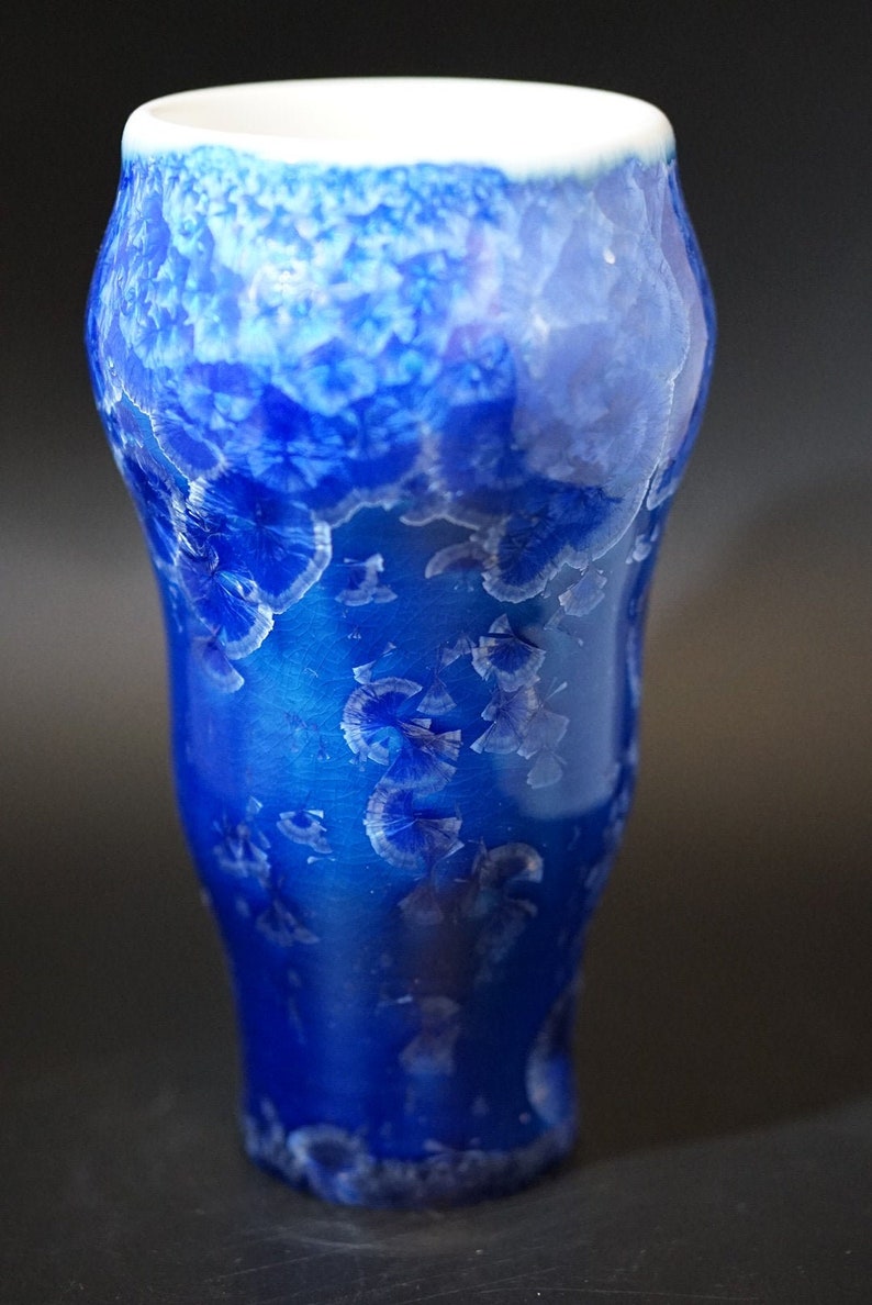 Cobalt Blue Crystalline Vase