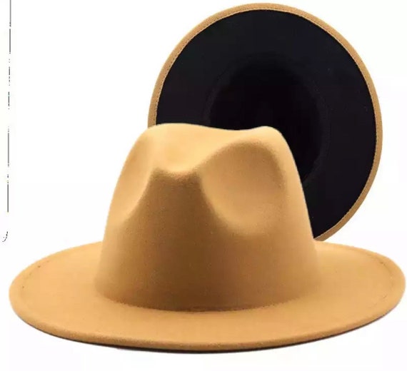 Camel Fedora Hat Men Fedora Hat Black Fedora Hat Fedora Etsy