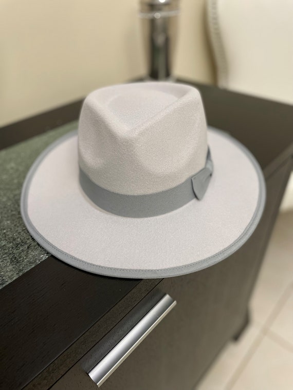 Fedora Hat Wide Brim Fedora Hat Cream 