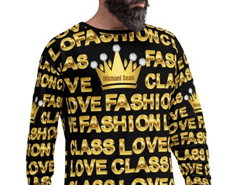 Sweat-shirt unisexe -Gold love class fashion royal vibes cool tendance unisexe vêtements collection classique GLS195