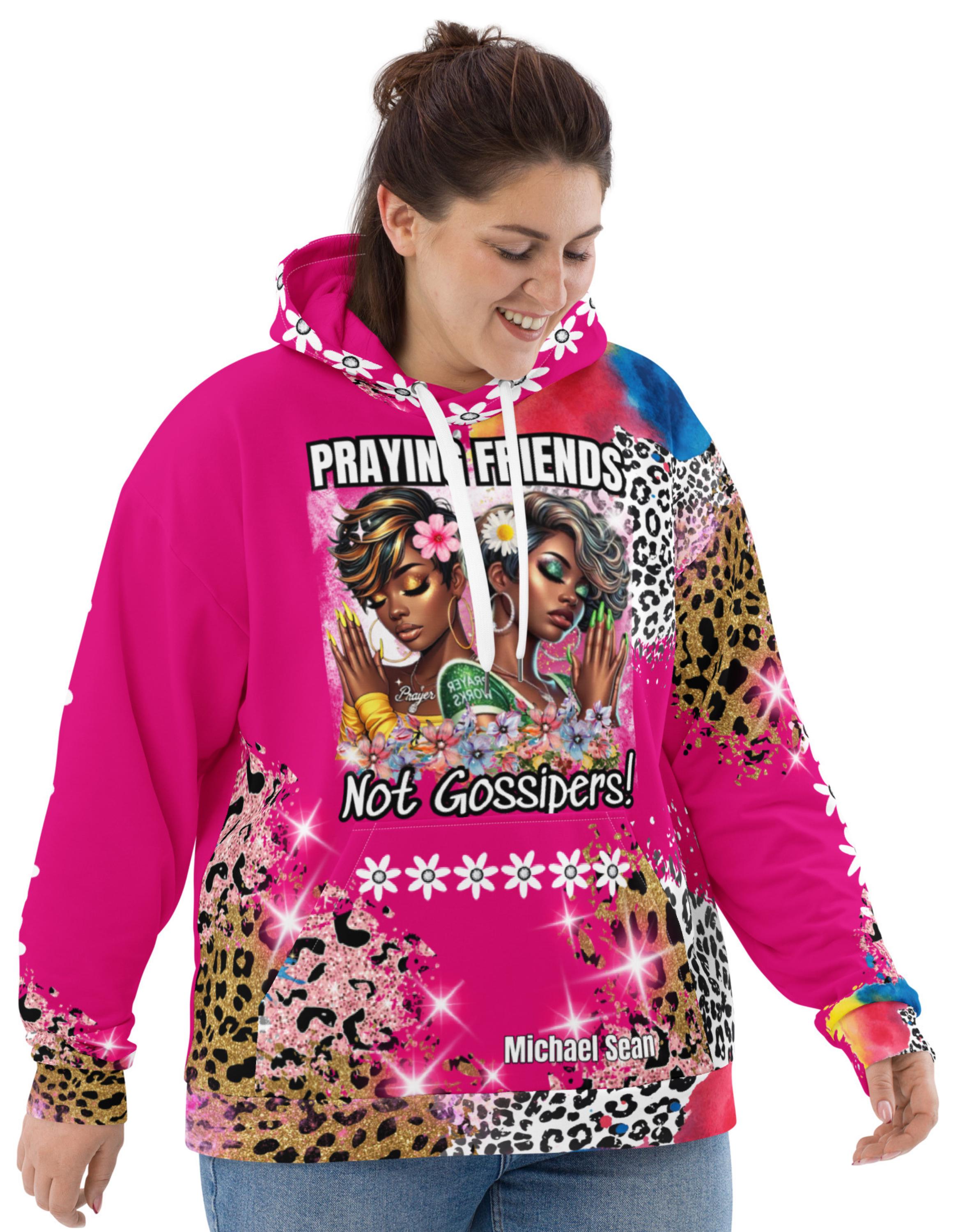 Women Hoodie - Praying Friends Not Gossipers Positive Lux Festive