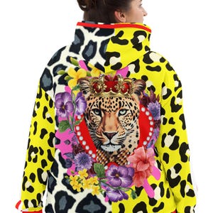 Women Hoodie - Mixed cheetah vibes lux cool festive classic urban apparel RTV188