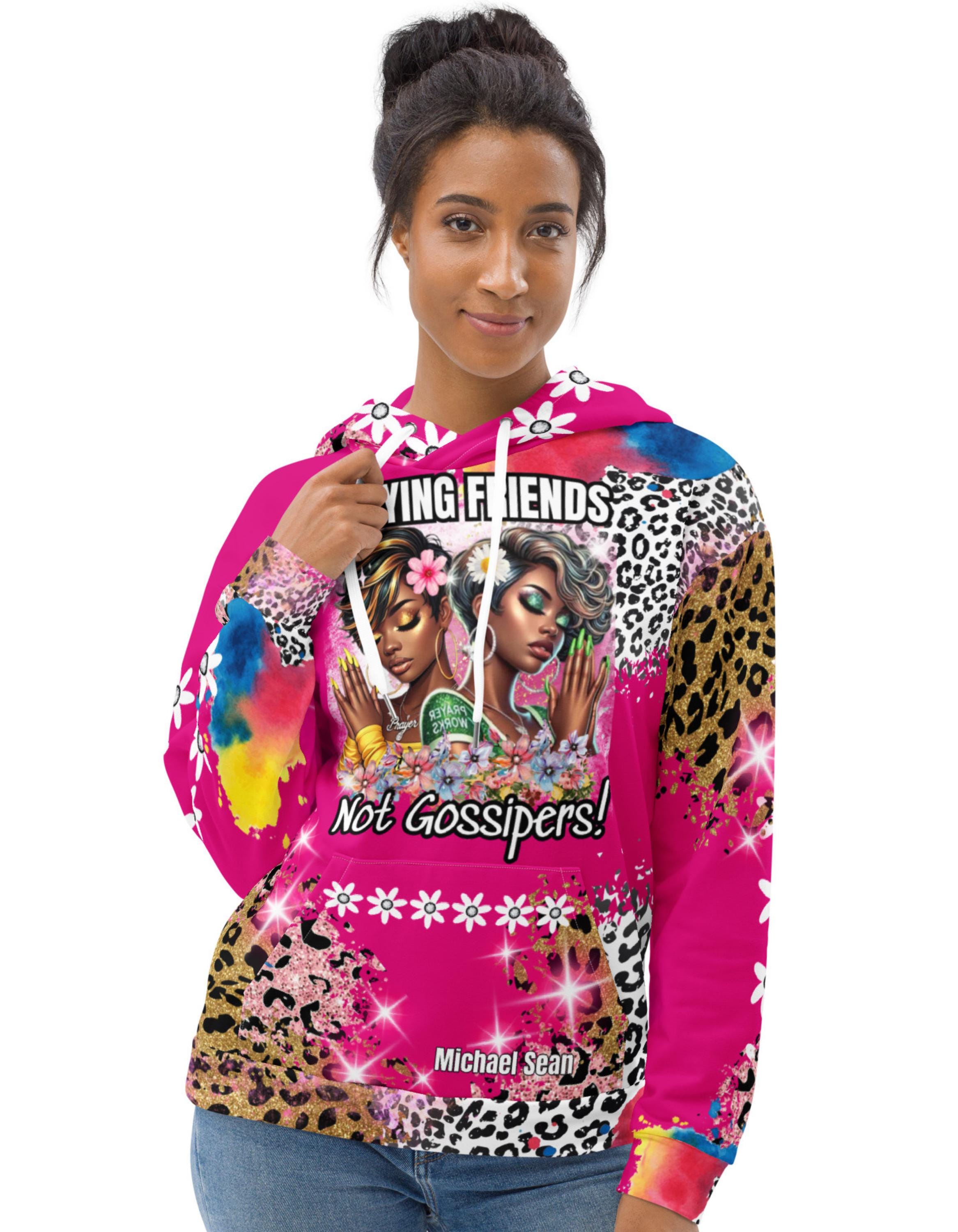 Women Hoodie - Praying Friends Not Gossipers Positive Lux Festive