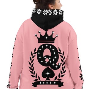 Damen Kapuzenpullover - Queen Vibes cool trend style Damen Luxus Bekleidung Urban Wear Classic Vibes Chic limitierte Kollektion QVS134