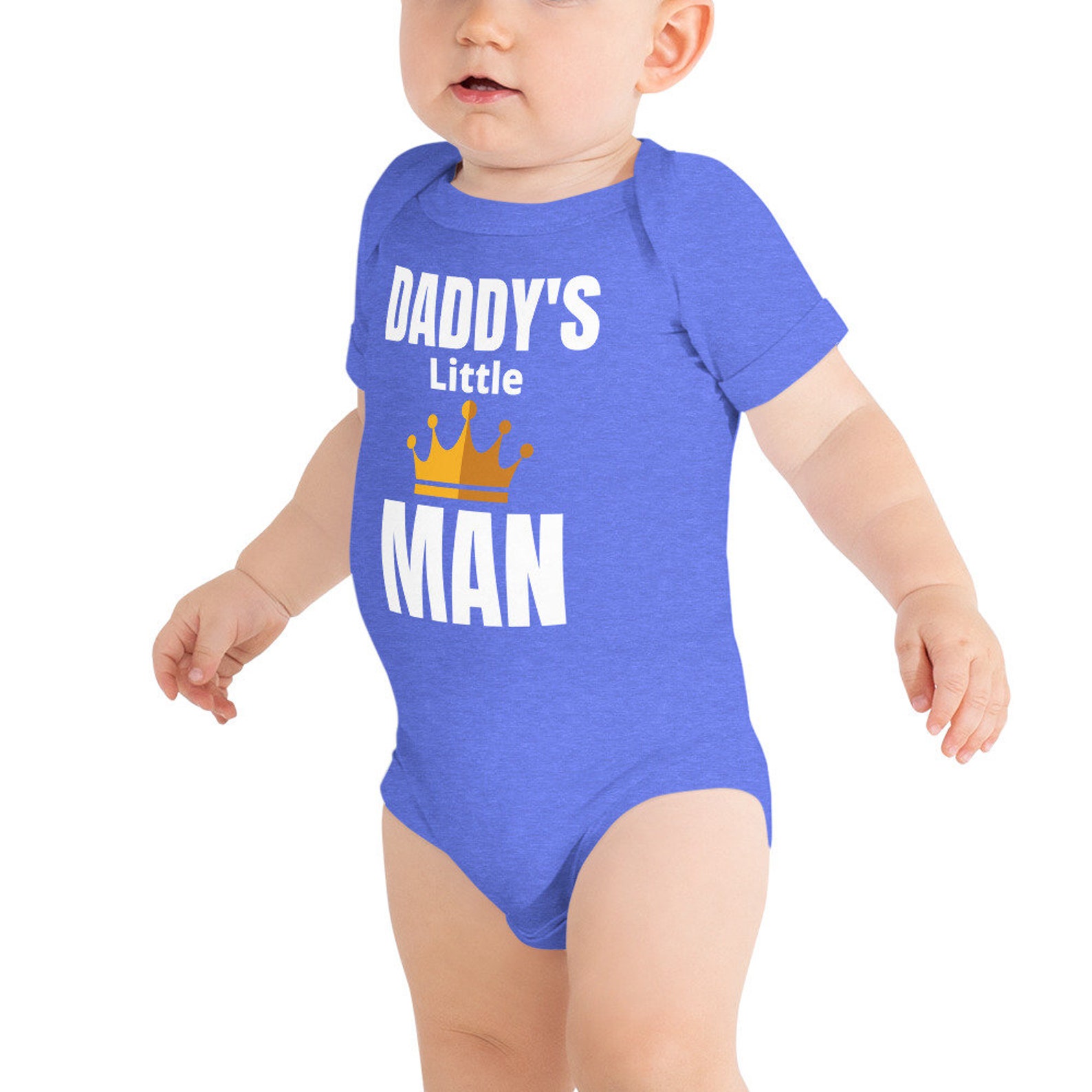 Baby Short Sleeve One Piece Daddy s Little Man Etsy UK
