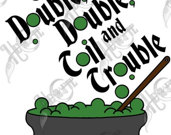 Double Double - Witch's Cauldron SVG PNG