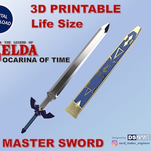 MASTER SWORD from Zelda Ocarina of Time - Life Size (STL files for 3D printing)