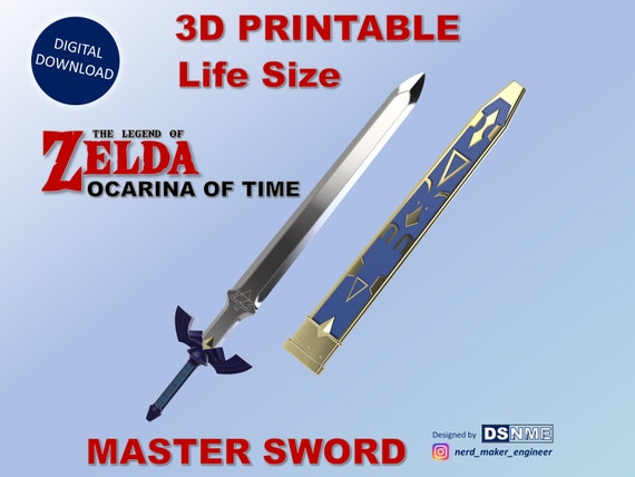 ゼルダの伝説 時のオカリナのマスターソード - 実物大 (3D 印刷 ゼルダの伝説 時のオカリナのマスターソード - 実物大 (3D 印刷
