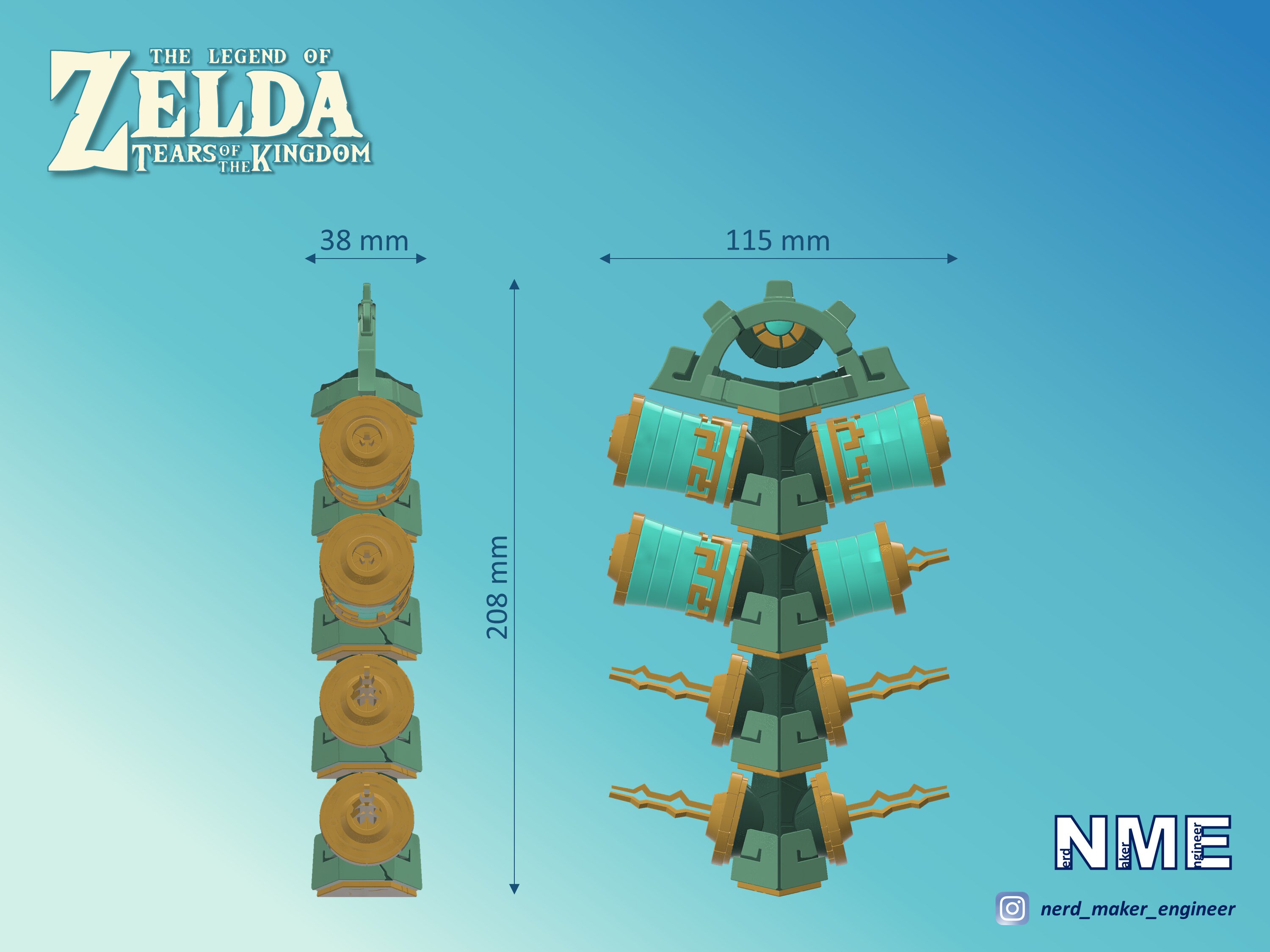 Zonai Energy Cell Holster - Zelda Tears of the Kingdom - Life Size