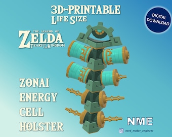 Zonai Energy Cell Holster - Zelda Tears of the Kingdom - Life Size - (STL files for 3D-printing)