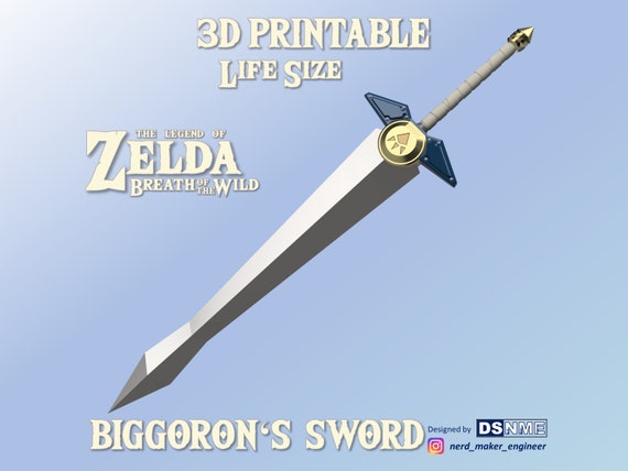 MASTER SWORD from Zelda Breath of the Wild - Life Size | 3D Print Model