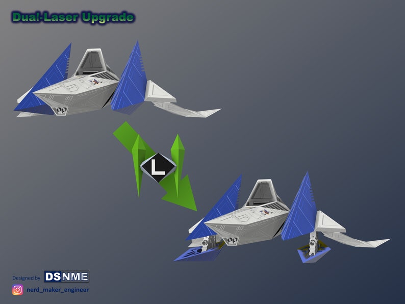 STAR FOX 64 Arwing (lylat Wars) - 3D Printable [STL Files for 3D ...