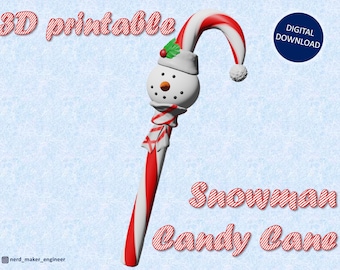 Snowman Candy Cane