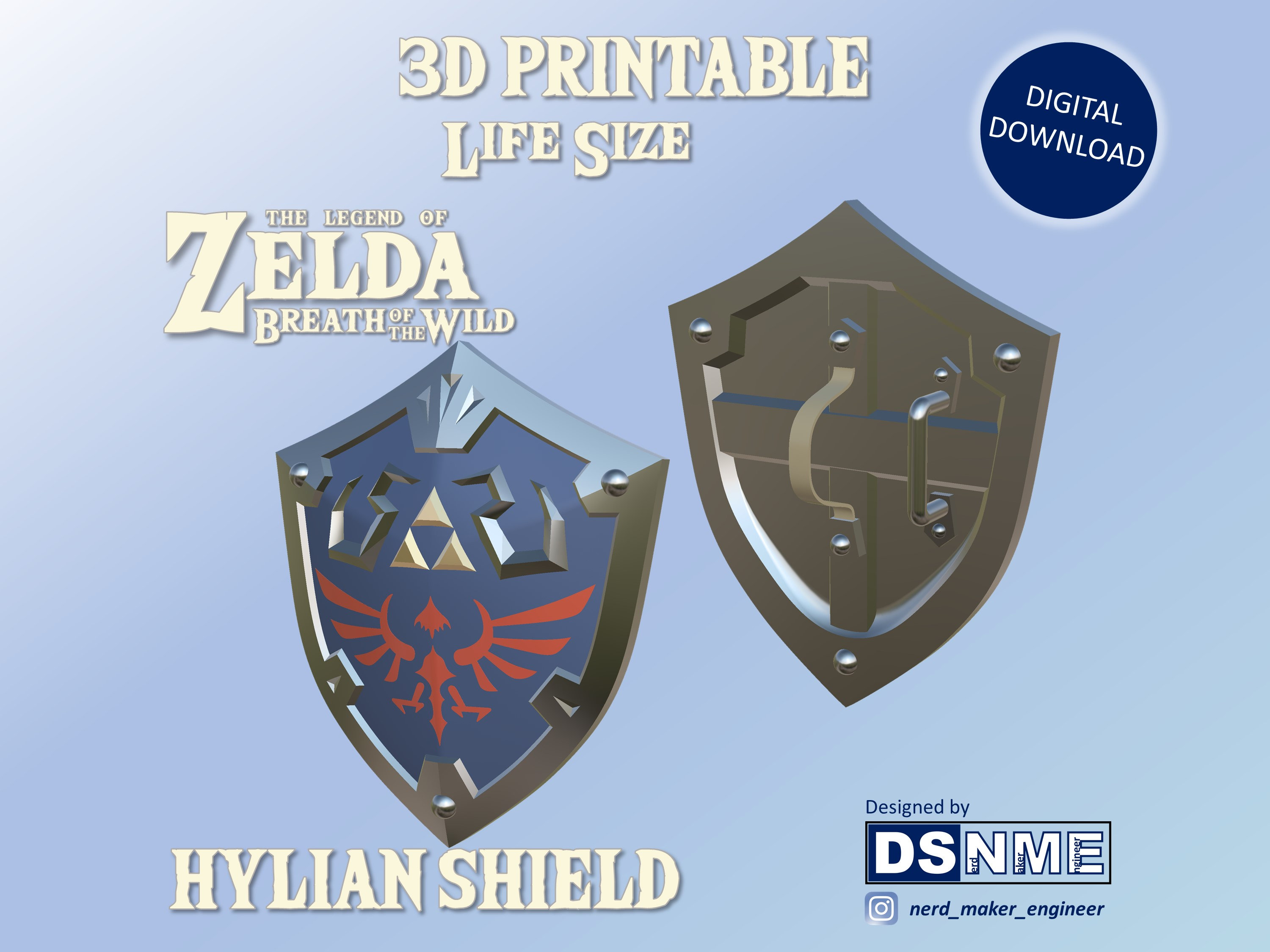 Figurine Bouclier Hylian Shield - Zelda - Produits dérivés jeux